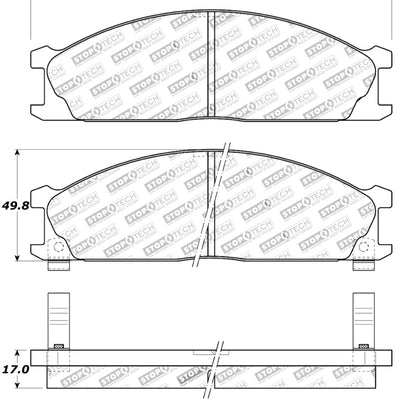 StopTech Street Touring 85-91 Nissan D21/720/Pathfinder Front Brake Pads