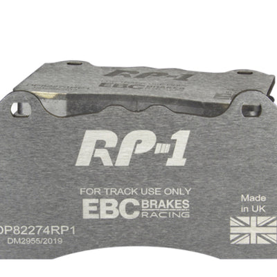 EBC Racing 12-15 Porsche 911 (991) Carrera S 3.8L (Cast Iron Rotors Only) RP-1 Race Rear Brake Pads