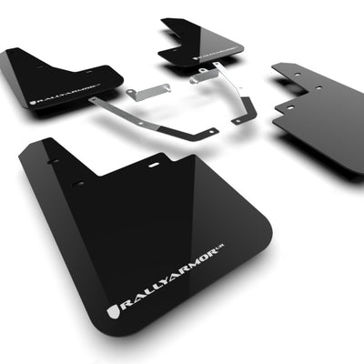 Rally Armor 24-25 Subaru Crosstrek (Wilderness Only) Black UR Mud Flap W/White Logo No Drilling Req