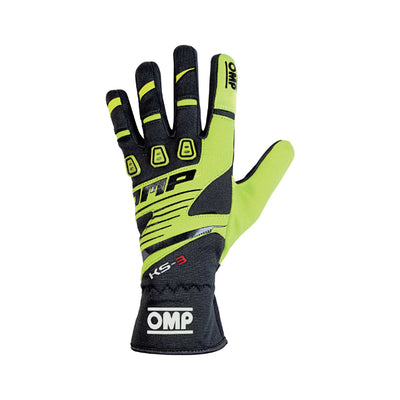 OMP KS-3 Gloves Yellow/Black - Size 6 (For Children)