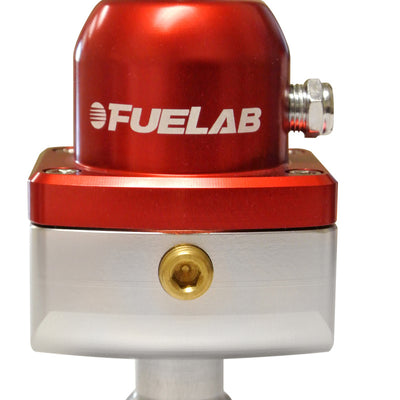 Fuelab 575 Carb Adjustable Mini FPR Blocking 10-25 PSI (1) -6AN In (2) -6AN Out - Red