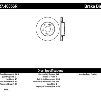 StopTech 02-06 Acura RSX Slotted & Drilled Right Front Rotor