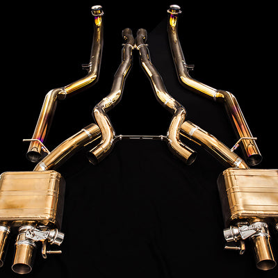 iPE Titanium Valvetronic Exhaust System w/ Quad Polished Tips and Remote - BMW M5 F10 (12-17')